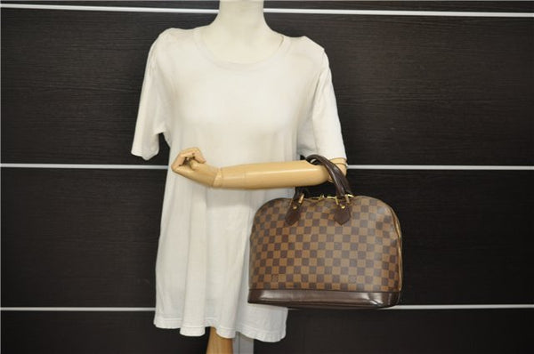 Authentic Louis Vuitton Damier Alma Hand Bag N51131 LV 5931D