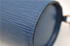 Authentic Louis Vuitton Epi For Soufflot Pouch Purse Blue LV 5932C