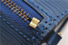 Authentic Louis Vuitton Epi For Soufflot Pouch Purse Blue LV 5932C
