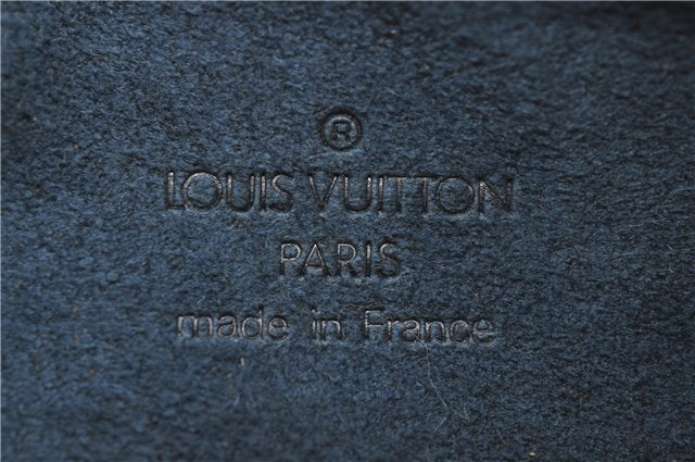 Authentic Louis Vuitton Epi For Soufflot Pouch Purse Blue LV 5932C