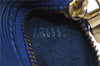 Authentic Louis Vuitton Epi For Soufflot Pouch Purse Blue LV 5932C