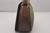 Authentic GUCCI Web Sherry Line Shoulder Bag Purse GG PVC Leather Brown 5934I