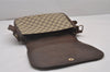 Authentic GUCCI Web Sherry Line Shoulder Bag Purse GG PVC Leather Brown 5934I