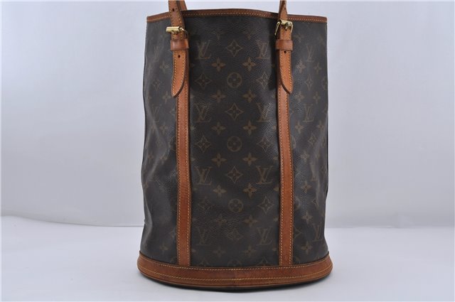 Authentic LOUIS VUITTON Monogram Bucket GM Shoulder Bag M42236 LV 5938C