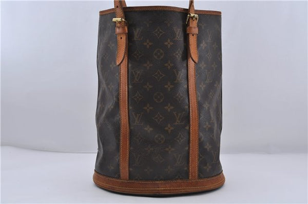 Authentic LOUIS VUITTON Monogram Bucket GM Shoulder Bag M42236 LV 5938C