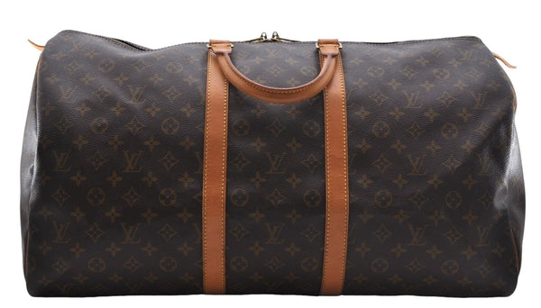 Authentic Louis Vuitton Monogram Keepall 55 Travel Boston Bag M41424 LV 5938D