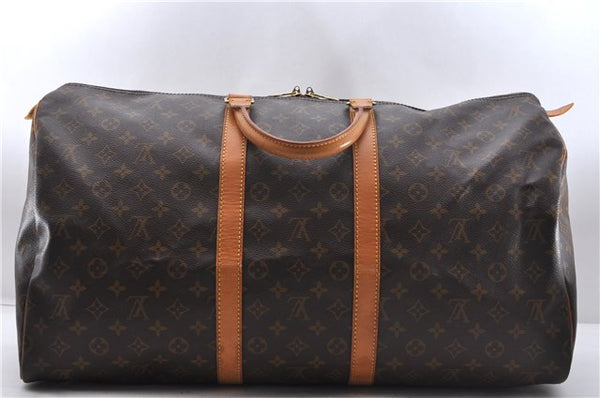 Authentic Louis Vuitton Monogram Keepall 55 Travel Boston Bag M41424 LV 5938D