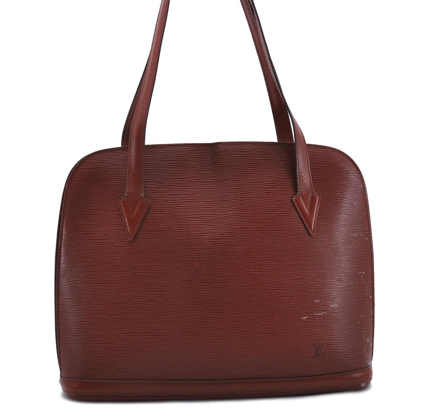 Authentic LOUIS VUITTON Epi Lussac Shoulder Bag Brown M52283 LV 5941C
