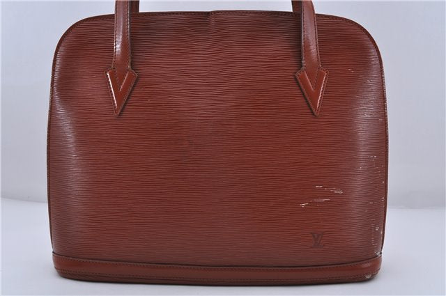 Authentic LOUIS VUITTON Epi Lussac Shoulder Bag Brown M52283 LV 5941C