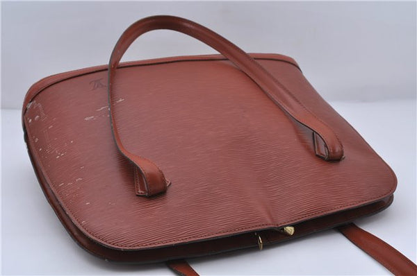 Authentic LOUIS VUITTON Epi Lussac Shoulder Bag Brown M52283 LV 5941C