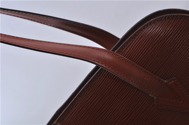 Authentic LOUIS VUITTON Epi Lussac Shoulder Bag Brown M52283 LV 5941C