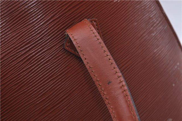 Authentic LOUIS VUITTON Epi Lussac Shoulder Bag Brown M52283 LV 5941C