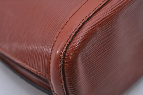 Authentic LOUIS VUITTON Epi Lussac Shoulder Bag Brown M52283 LV 5941C