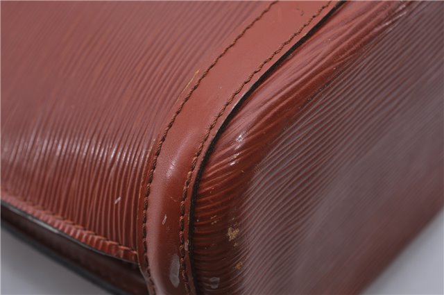 Authentic LOUIS VUITTON Epi Lussac Shoulder Bag Brown M52283 LV 5941C