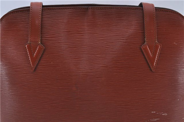Authentic LOUIS VUITTON Epi Lussac Shoulder Bag Brown M52283 LV 5941C