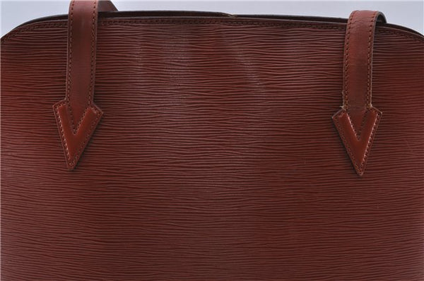 Authentic LOUIS VUITTON Epi Lussac Shoulder Bag Brown M52283 LV 5941C