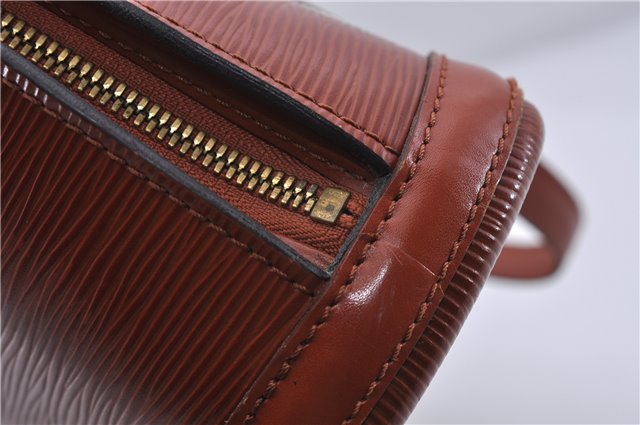 Authentic LOUIS VUITTON Epi Lussac Shoulder Bag Brown M52283 LV 5941C