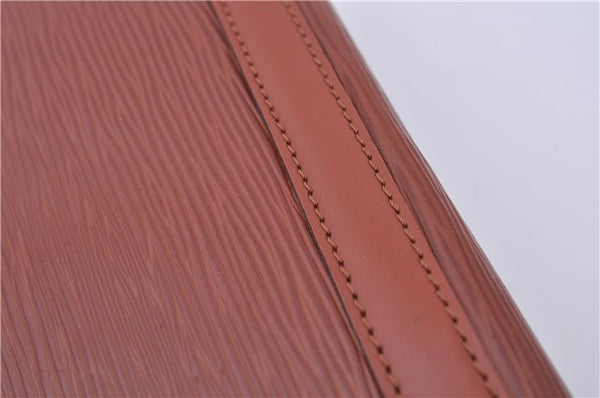 Authentic LOUIS VUITTON Epi Lussac Shoulder Bag Brown M52283 LV 5941C