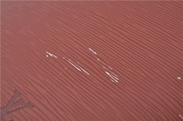 Authentic LOUIS VUITTON Epi Lussac Shoulder Bag Brown M52283 LV 5941C