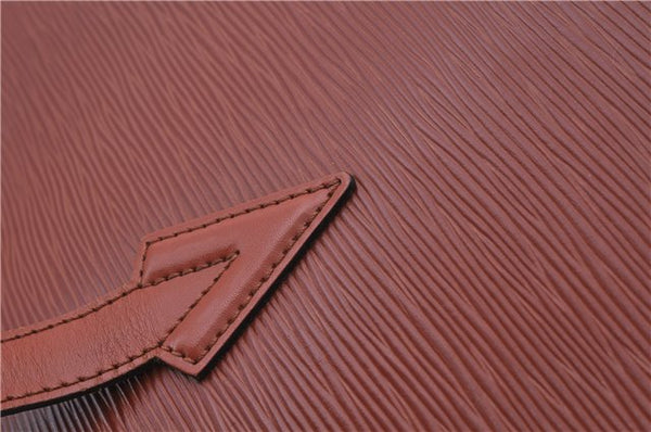 Authentic LOUIS VUITTON Epi Lussac Shoulder Bag Brown M52283 LV 5941C