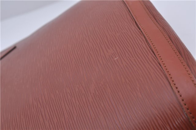 Authentic LOUIS VUITTON Epi Lussac Shoulder Bag Brown M52283 LV 5941C