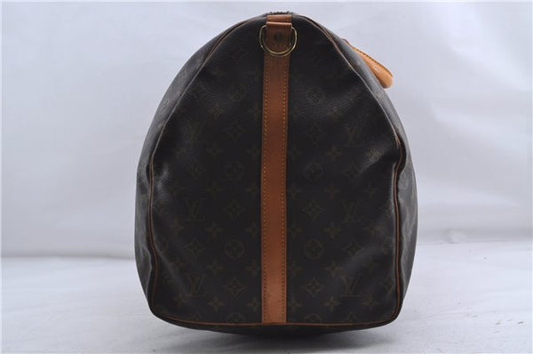 Auth Louis Vuitton Monogram Keepall Bandouliere 60 Boston Bag M41412 LV 5945D