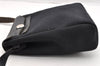 Authentic HERMES Her Bag TPM 2 In 1 2Way Shoulder Bag Canvas Leather Black 5945I