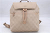 Authentic GUCCI Backpack GG Canvas Leather 0030242 Beige 5948D