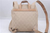 Authentic GUCCI Backpack GG Canvas Leather 0030242 Beige 5948D