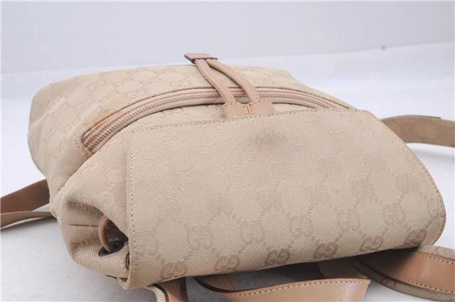 Authentic GUCCI Backpack GG Canvas Leather 0030242 Beige 5948D