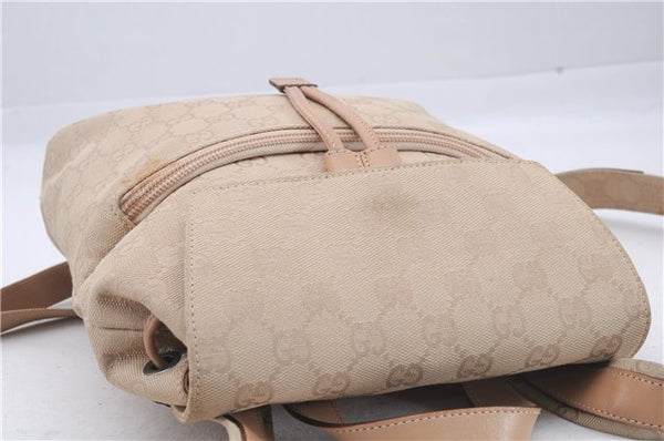 Authentic GUCCI Backpack GG Canvas Leather 0030242 Beige 5948D