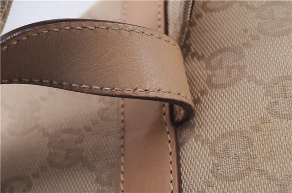 Authentic GUCCI Backpack GG Canvas Leather 0030242 Beige 5948D