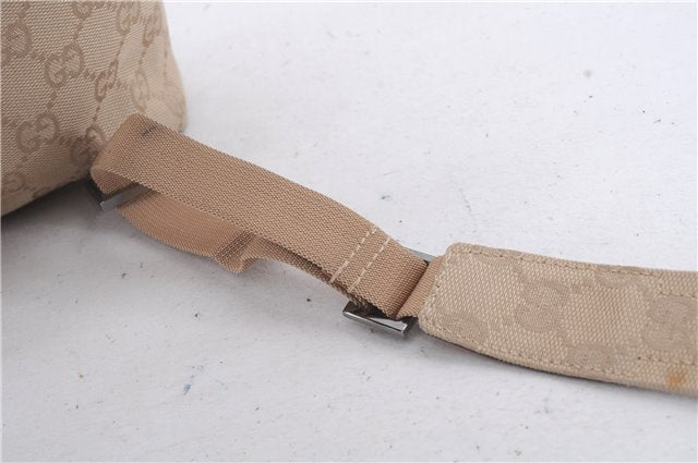 Authentic GUCCI Backpack GG Canvas Leather 0030242 Beige 5948D