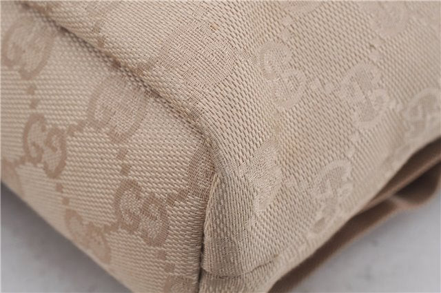 Authentic GUCCI Backpack GG Canvas Leather 0030242 Beige 5948D