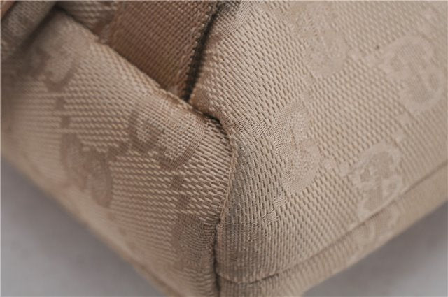 Authentic GUCCI Backpack GG Canvas Leather 0030242 Beige 5948D