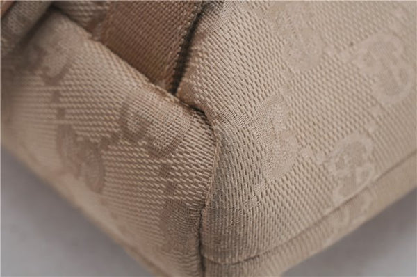 Authentic GUCCI Backpack GG Canvas Leather 0030242 Beige 5948D