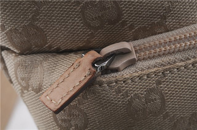 Authentic GUCCI Backpack GG Canvas Leather 0030242 Beige 5948D