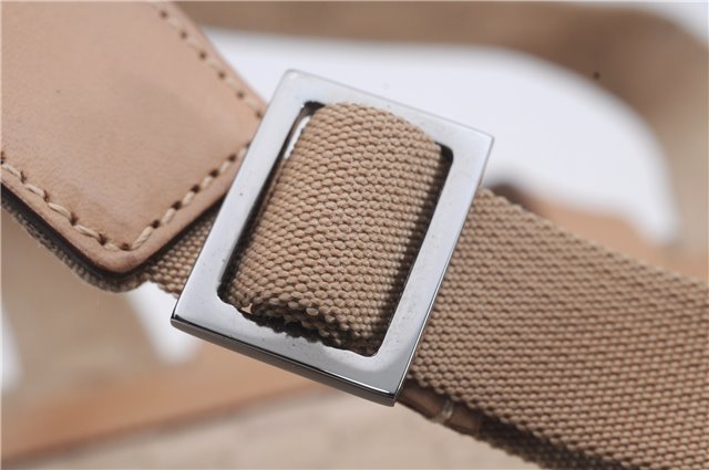 Authentic GUCCI Backpack GG Canvas Leather 0030242 Beige 5948D