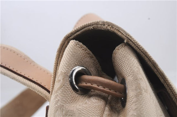 Authentic GUCCI Backpack GG Canvas Leather 0030242 Beige 5948D