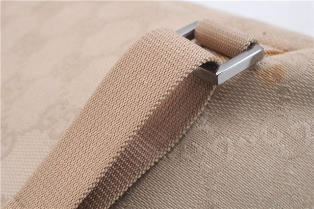 Authentic GUCCI Backpack GG Canvas Leather 0030242 Beige 5948D