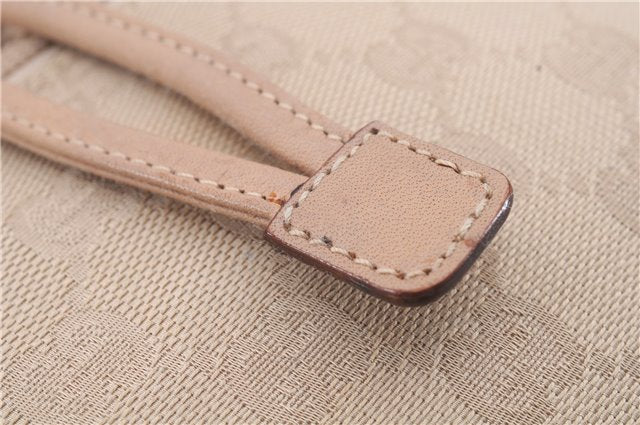 Authentic GUCCI Backpack GG Canvas Leather 0030242 Beige 5948D