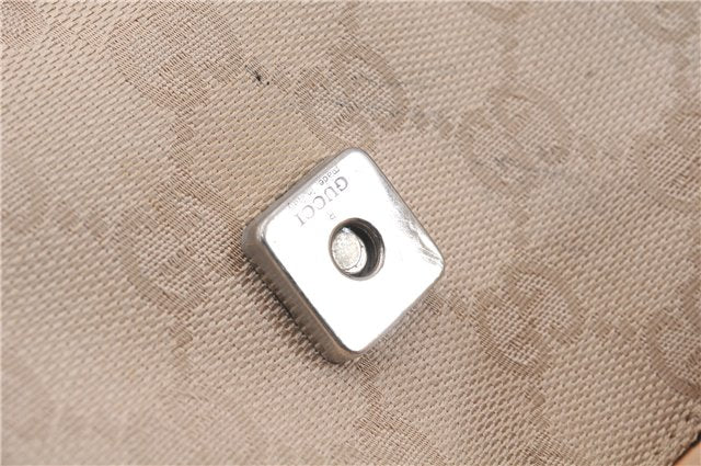 Authentic GUCCI Backpack GG Canvas Leather 0030242 Beige 5948D