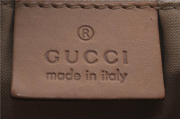 Authentic GUCCI Backpack GG Canvas Leather 0030242 Beige 5948D