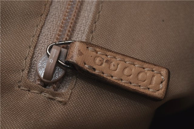 Authentic GUCCI Backpack GG Canvas Leather 0030242 Beige 5948D