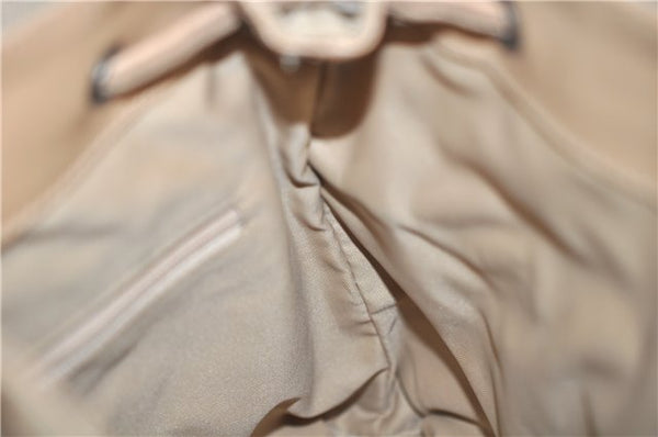 Authentic GUCCI Backpack GG Canvas Leather 0030242 Beige 5948D