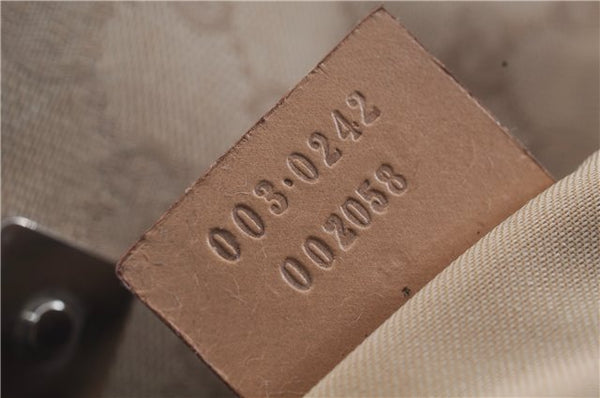 Authentic GUCCI Backpack GG Canvas Leather 0030242 Beige 5948D