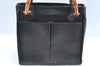 Authentic GUCCI Vintage Bamboo 2way Shoulder Hand Bag Purse Leather Black 5948H