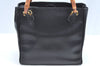 Authentic GUCCI Vintage Bamboo 2way Shoulder Hand Bag Purse Leather Black 5948H