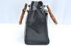 Authentic GUCCI Vintage Bamboo 2way Shoulder Hand Bag Purse Leather Black 5948H