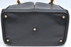 Authentic GUCCI Vintage Bamboo 2way Shoulder Hand Bag Purse Leather Black 5948H